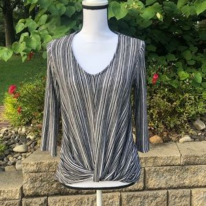Anthropologie W5 Front Twist Striped Top size S